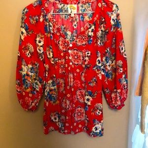 Anthropologie Fig & Flower blouse. Sz M.